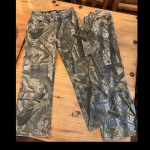 2pair camouflage pants children’s size 12